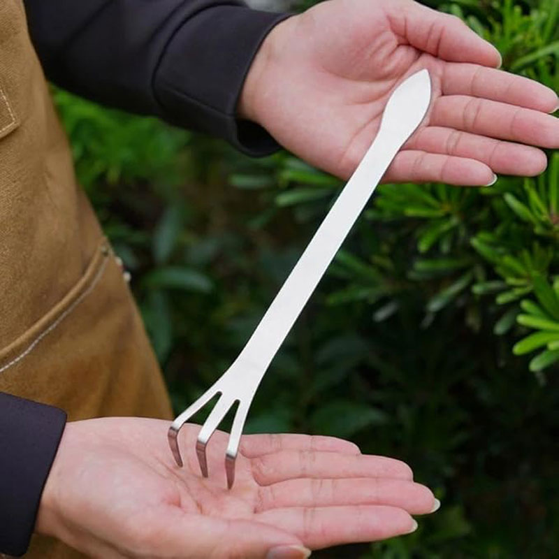 Gardening Tools Gifts - 스테인리스 스틸 루트 레이크 휴대용 분재용