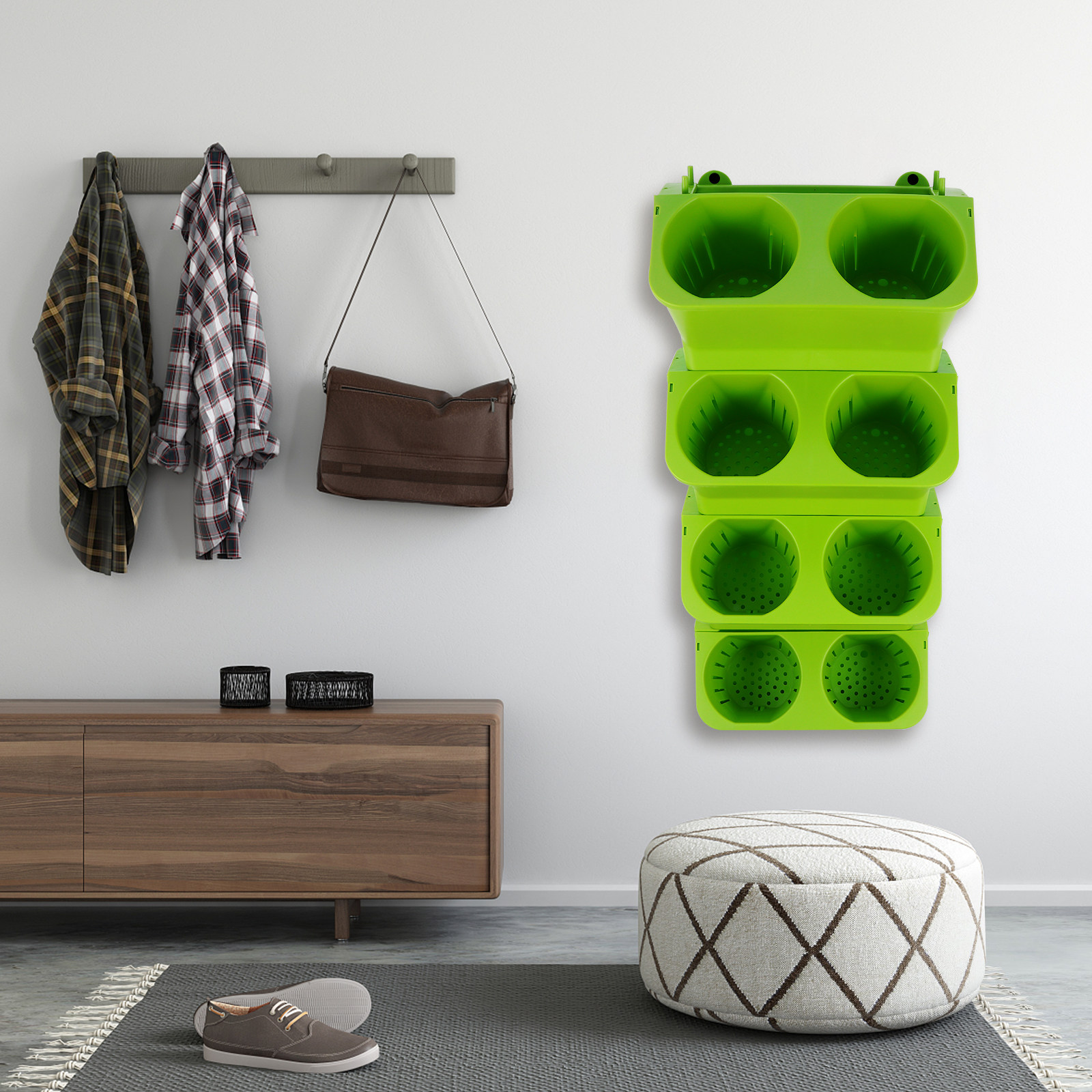 4개 세트 수직형 그린 월 플랜터 자동 급수 걸이형 화 - Self-Watering Planter 리뷰 및 가격
