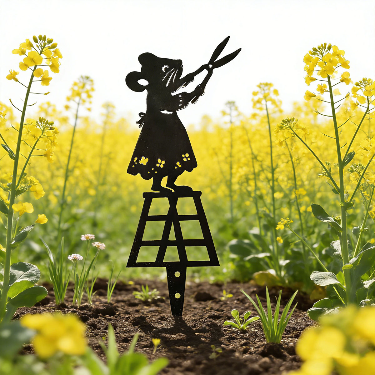 검은색 실루엣 라인 금속 정원 기둥, 가위가 있는 쥐  - Gardening Tools Wholesale 리뷰 및 가격
